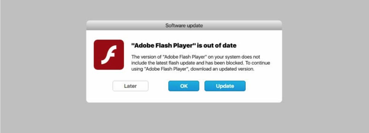 Adobe Flash Player is Out of Date